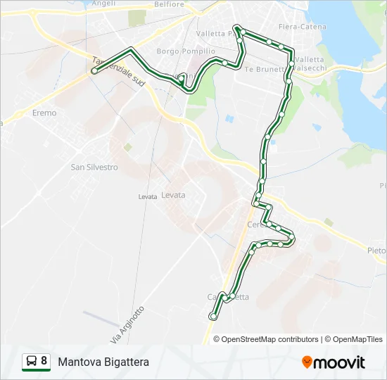 8 Bus Line Map