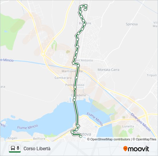 8 bus Line Map