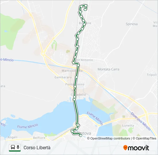 8 Bus Line Map