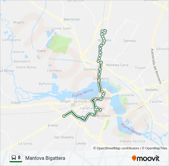 8 Bus Line Map
