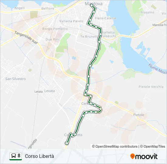 8 Bus Line Map
