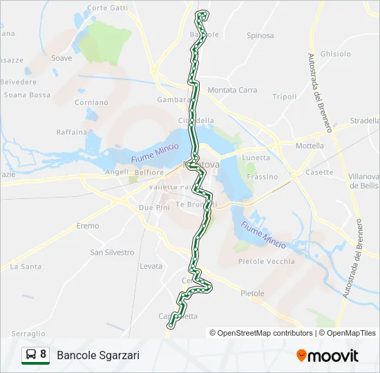8 Bus Line Map