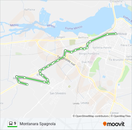 9 bus Line Map