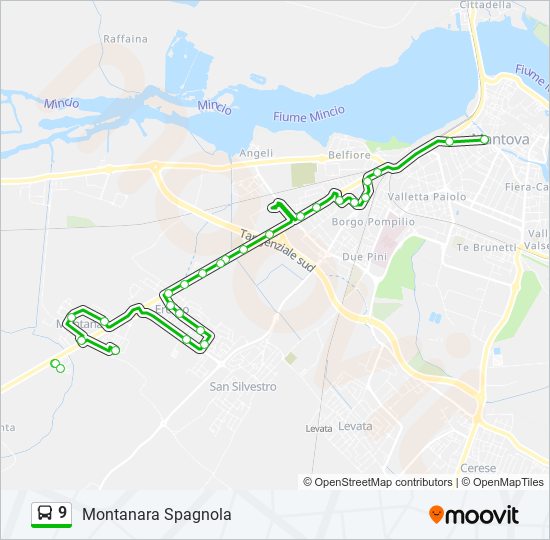 9 bus Line Map