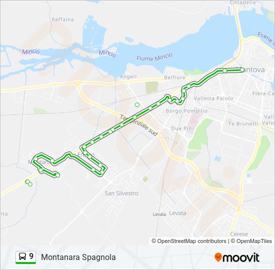 9 bus Line Map