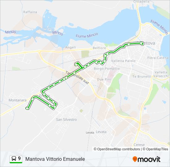 9 bus Line Map