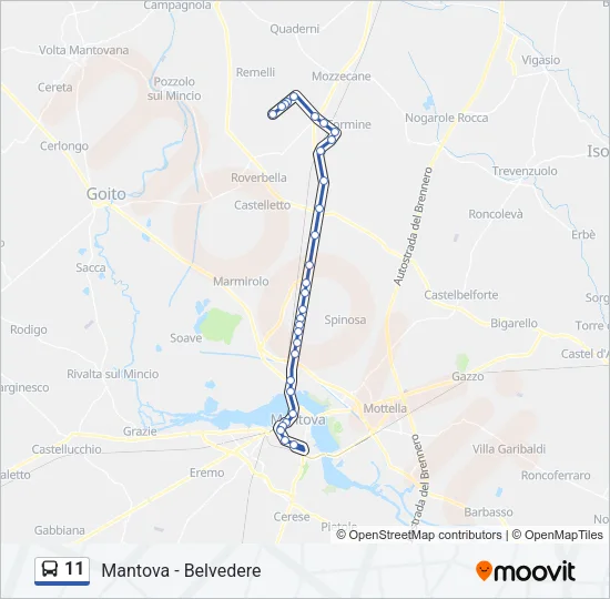 11 Bus Line Map