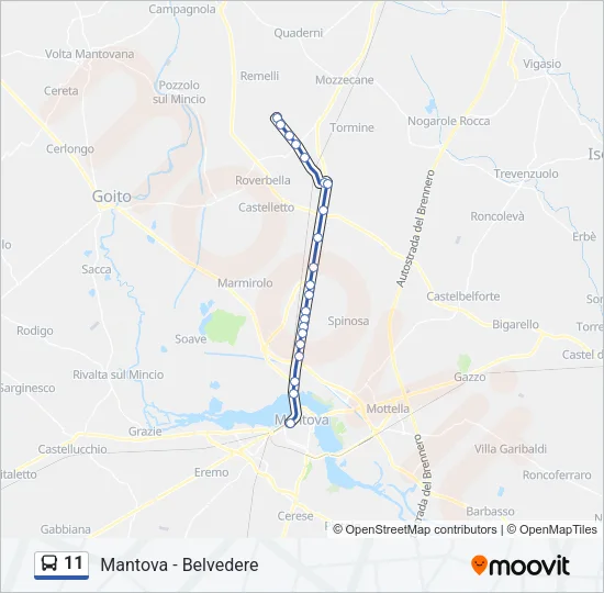 11 Bus Line Map