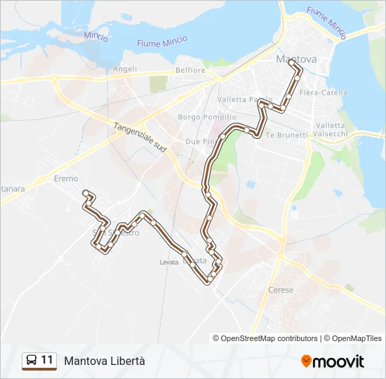 11 Bus Line Map