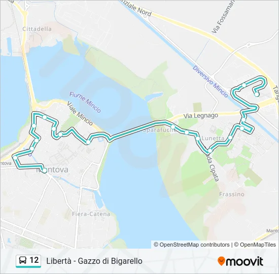 12 Bus Line Map