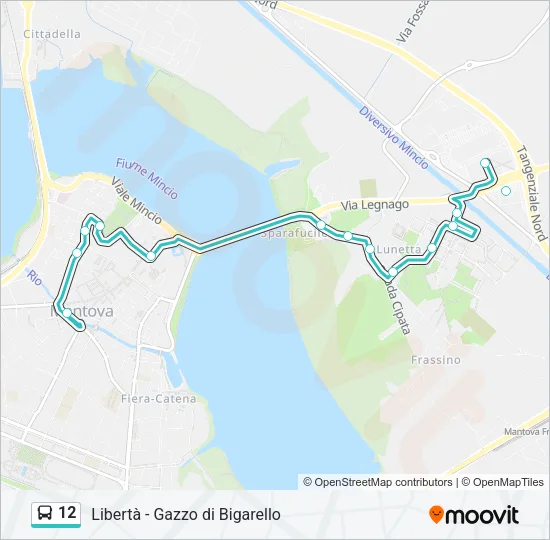 12 Bus Line Map