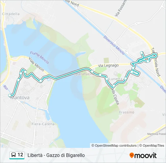12 Bus Line Map
