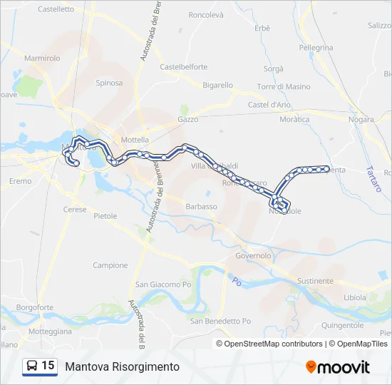 15 Bus Line Map