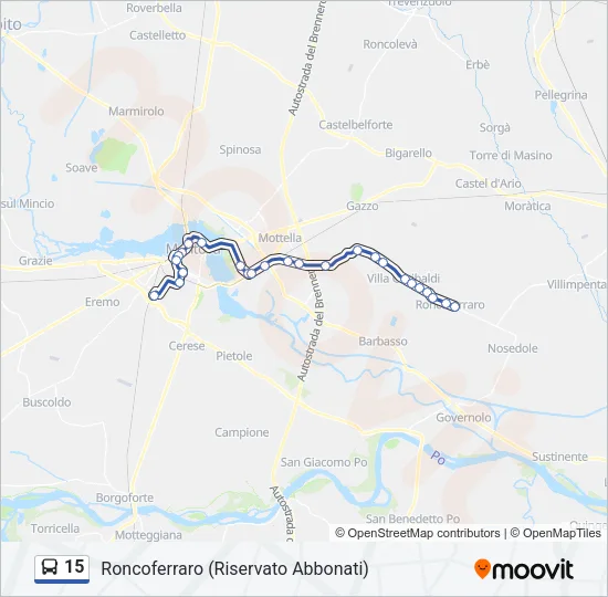 15 Bus Line Map