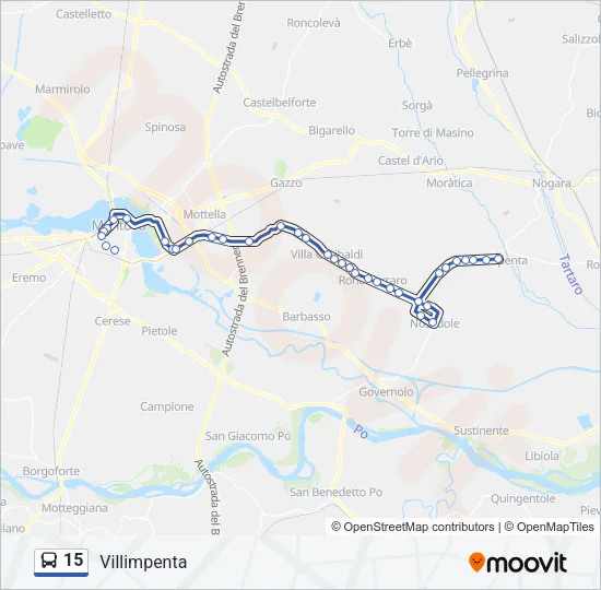 15 Bus Line Map