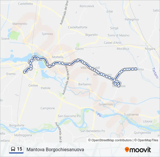 15 Bus Line Map