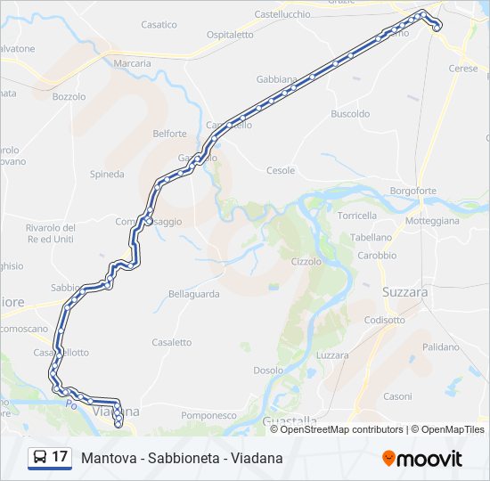 17 bus Line Map