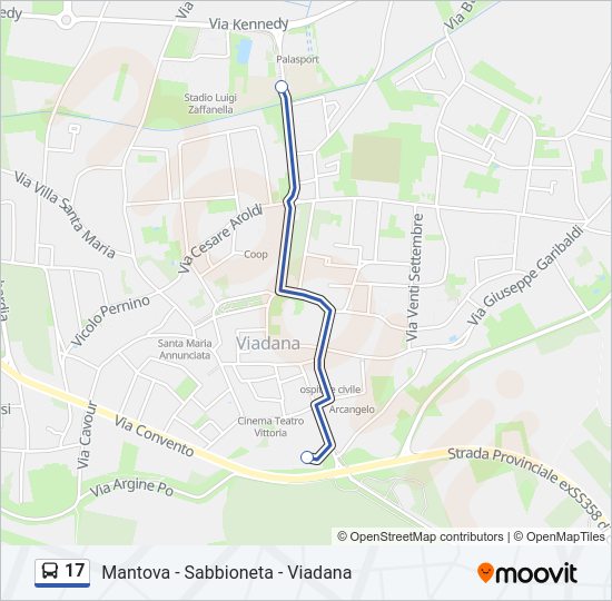 17 bus Line Map