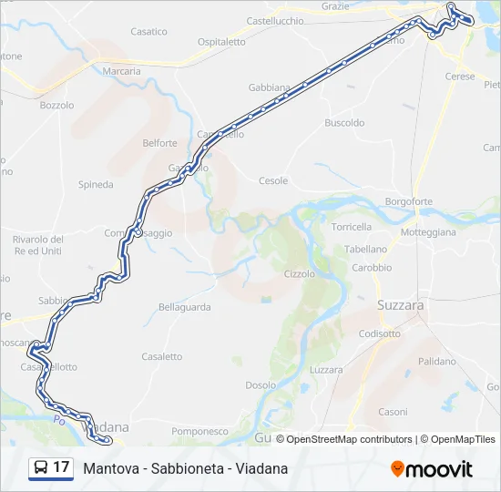17 Bus Line Map