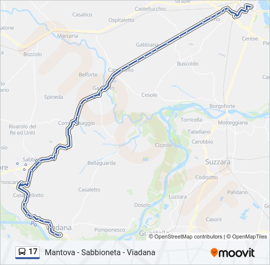 17 bus Line Map