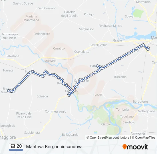 20 Bus Line Map