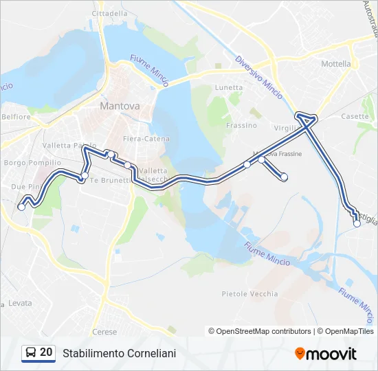20 Bus Line Map
