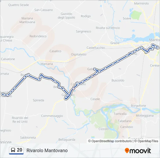 20 Bus Line Map