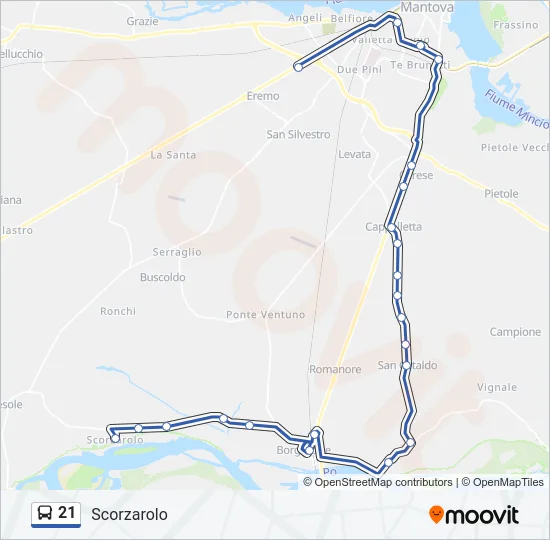 21 Bus Line Map