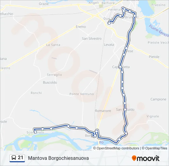 21 Bus Line Map