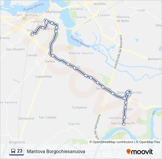 23 Bus Line Map