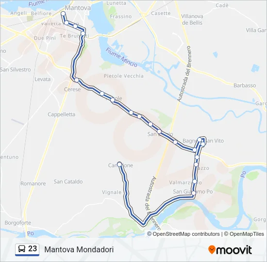 23 Bus Line Map