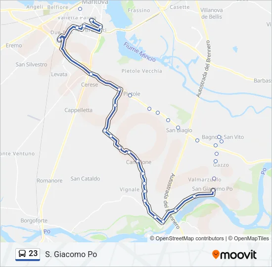 23 Bus Line Map