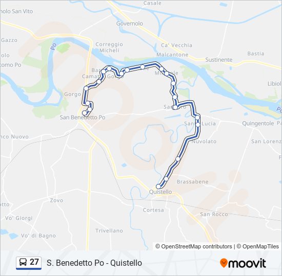 Percorso linea bus 27