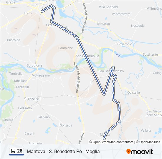 28 bus Line Map