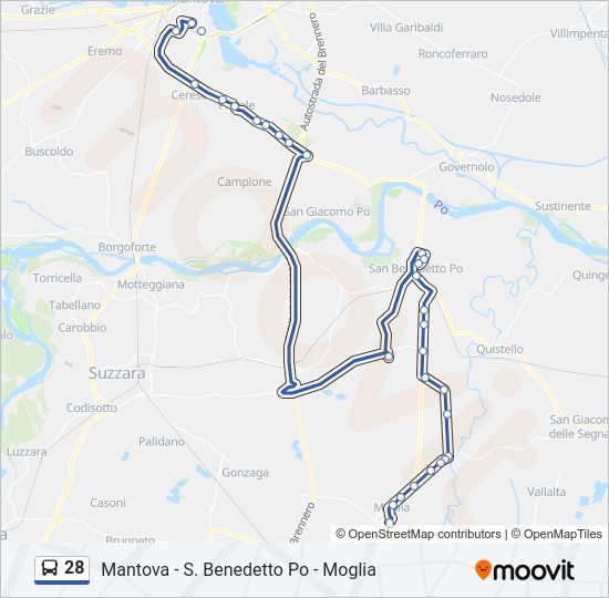 28 bus Line Map