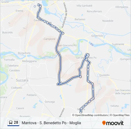 28 Bus Line Map
