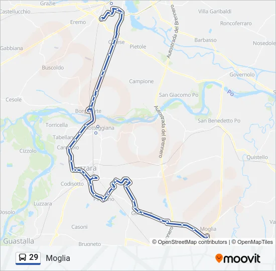 29 Bus Line Map