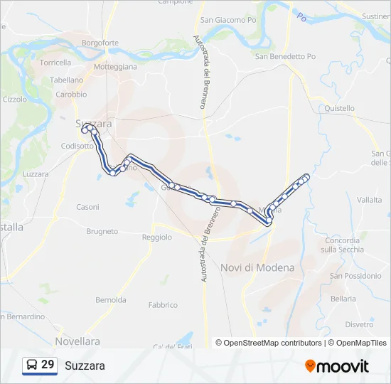 29 Bus Line Map