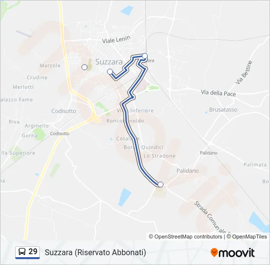29 Bus Line Map