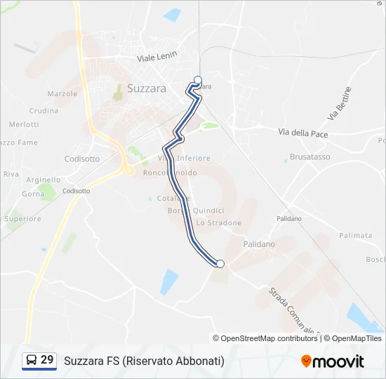 29 Bus Line Map