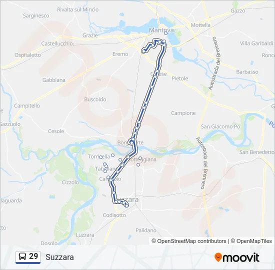 29 Bus Line Map