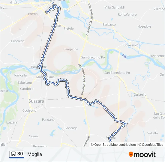 30 Bus Line Map