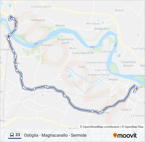 33 Bus Line Map