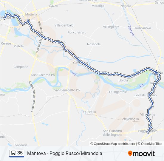 Percorso linea bus 35