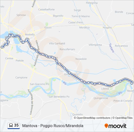 Percorso linea bus 35