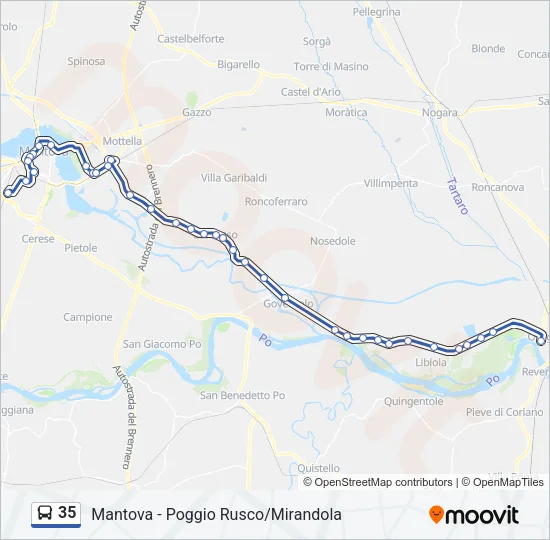 35 Bus Line Map