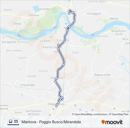 35 Bus Line Map