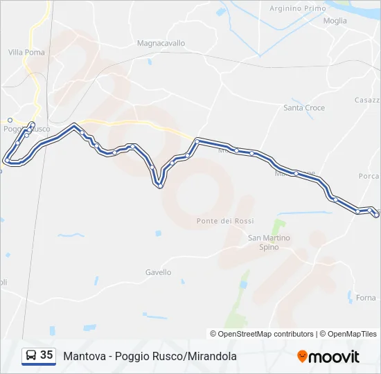 35 Bus Line Map