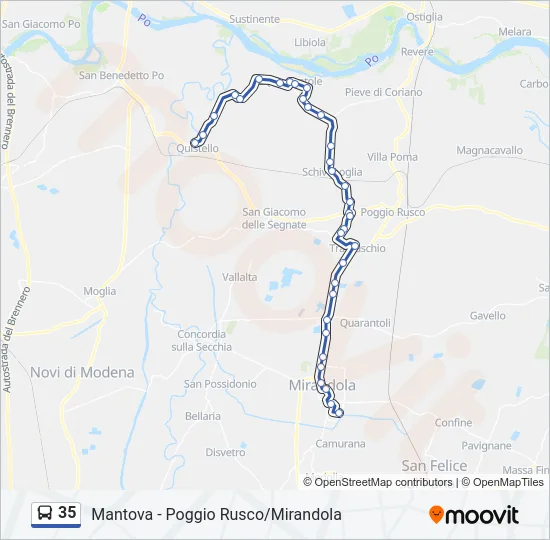 35 Bus Line Map