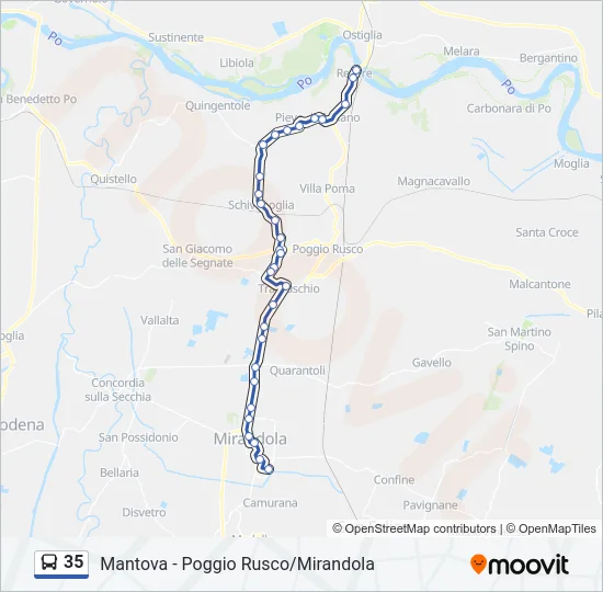 35 Bus Line Map
